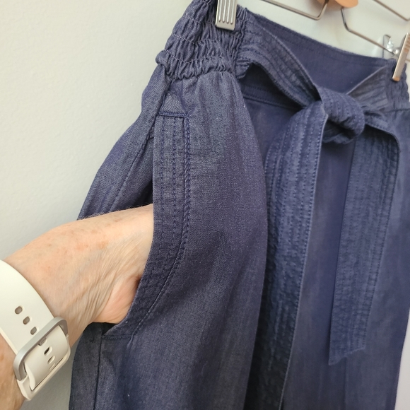 Anthropologie Globetrotter Cotton Chambray Joggers - Picture 6 of 16